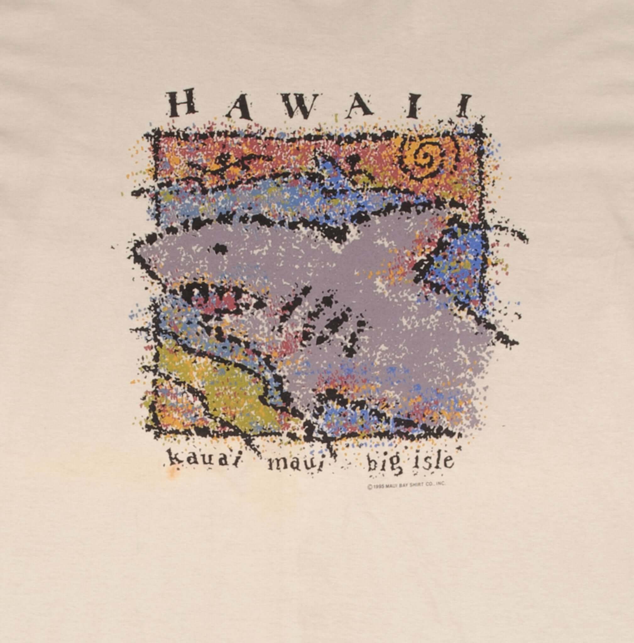 Vintage Hawaii Shark Graphic 1995 Tee Shirt Size XL Made In Usa