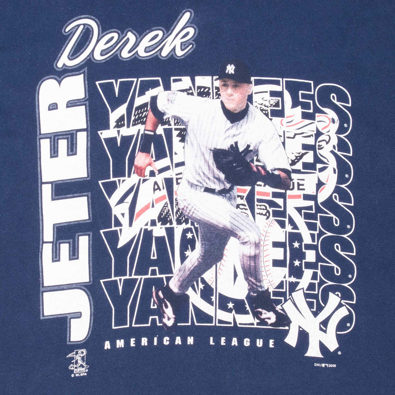 Vintage Mlb New York Yankees Derek Jeter 2000 Tee Shirt Size XL
