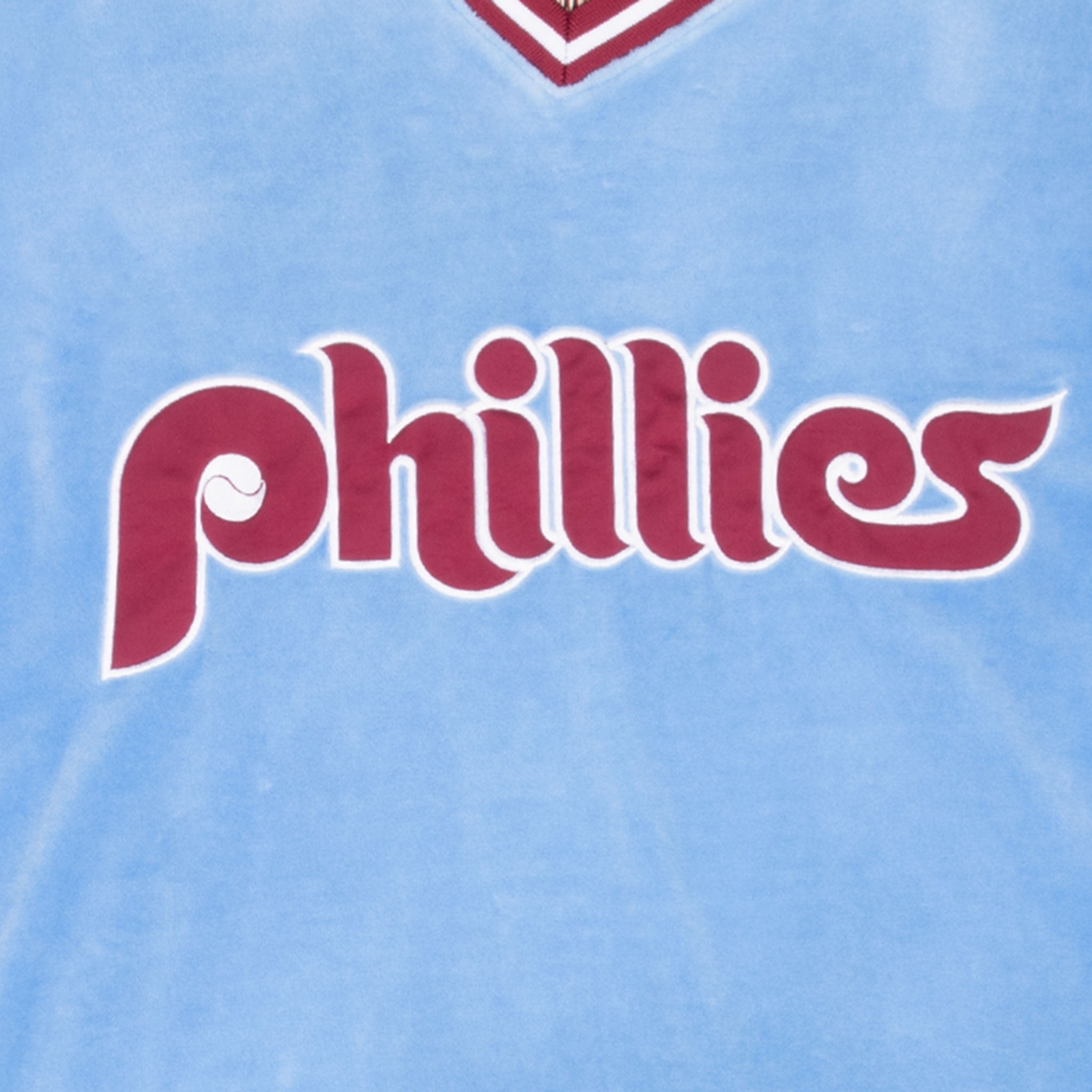 VINTAGE MLB PHILADELPHIA PHILLIES 1980 WORLD CHAMPION COLLECTION JERSEY 1990S XL