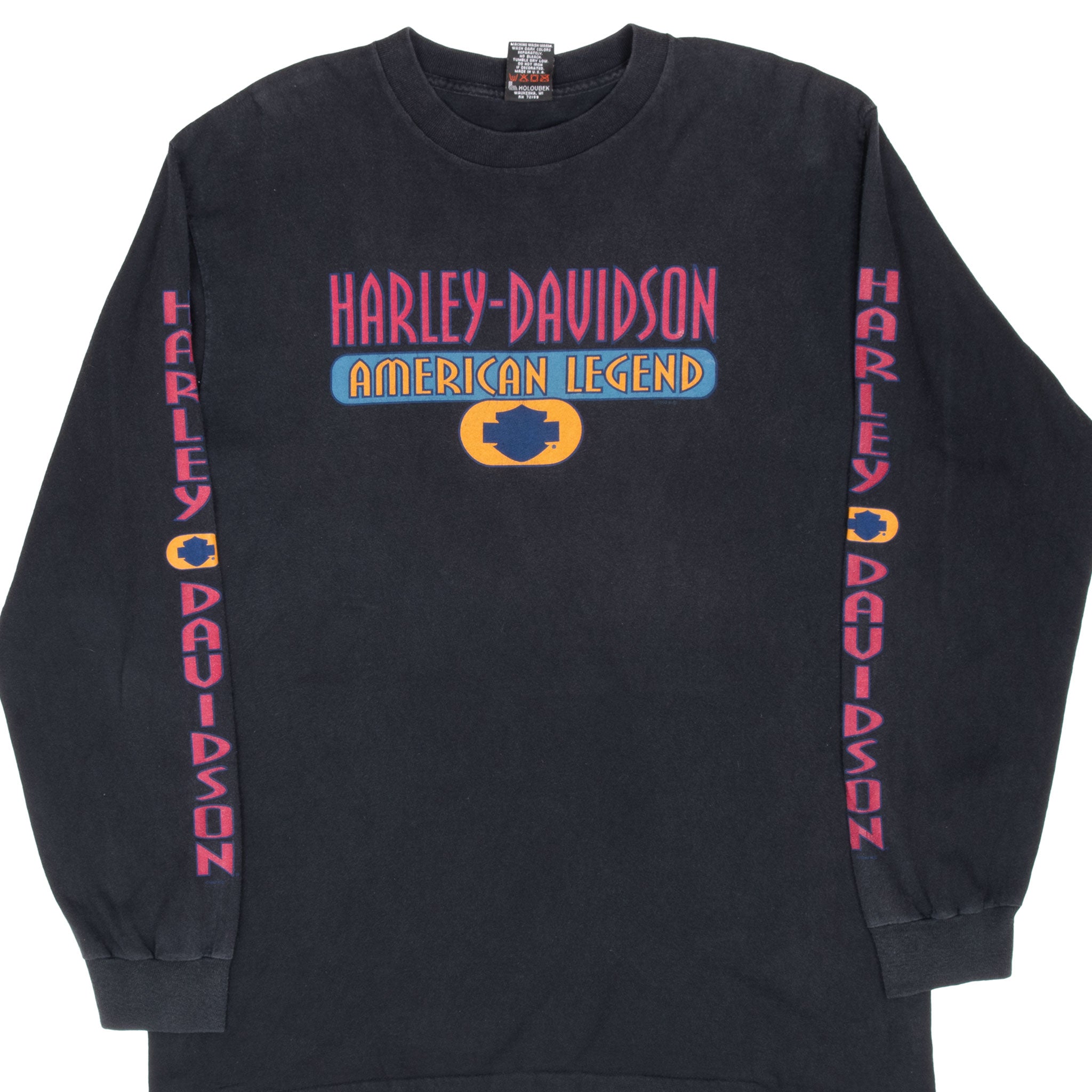 Vintage Harley Davidson Aruba 1997 Long Sleeve Tee Shirt Size Large Made In Usa