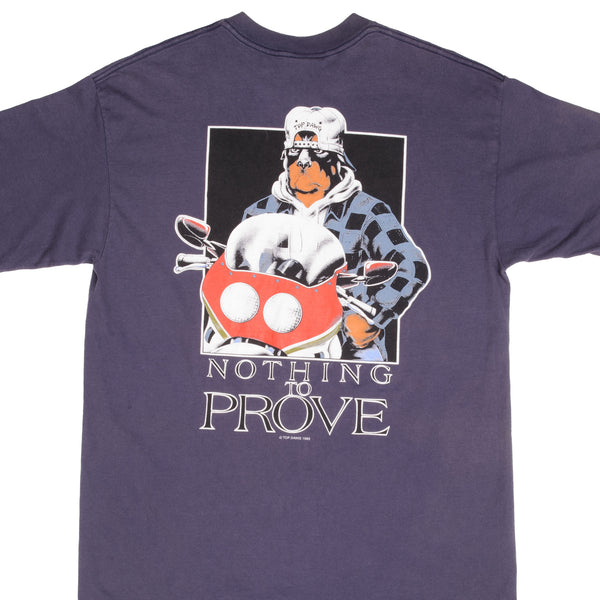 Vintage Top Dawg Nothing To Prove 1993 Tee Shirt Size Xl Made In USA With Single Stitch Sleeves