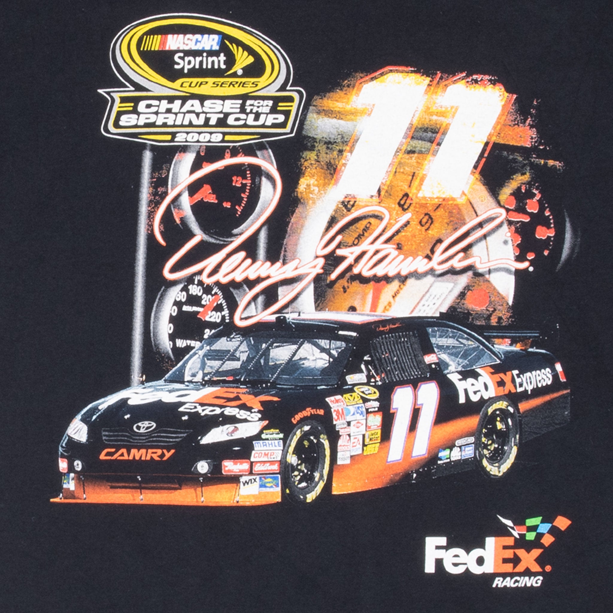 Vintage Nascar Denny Hamlin 2008 Tee Shirt Size Large