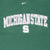 Vintage Nike Ncaa Michigan State Center Swoosh Tee Shirt 1990S Size 2XL