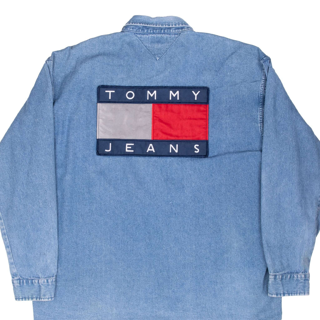 Vintage Tommy Jeans Hilfiger Denim Shirt 1990S Size XL