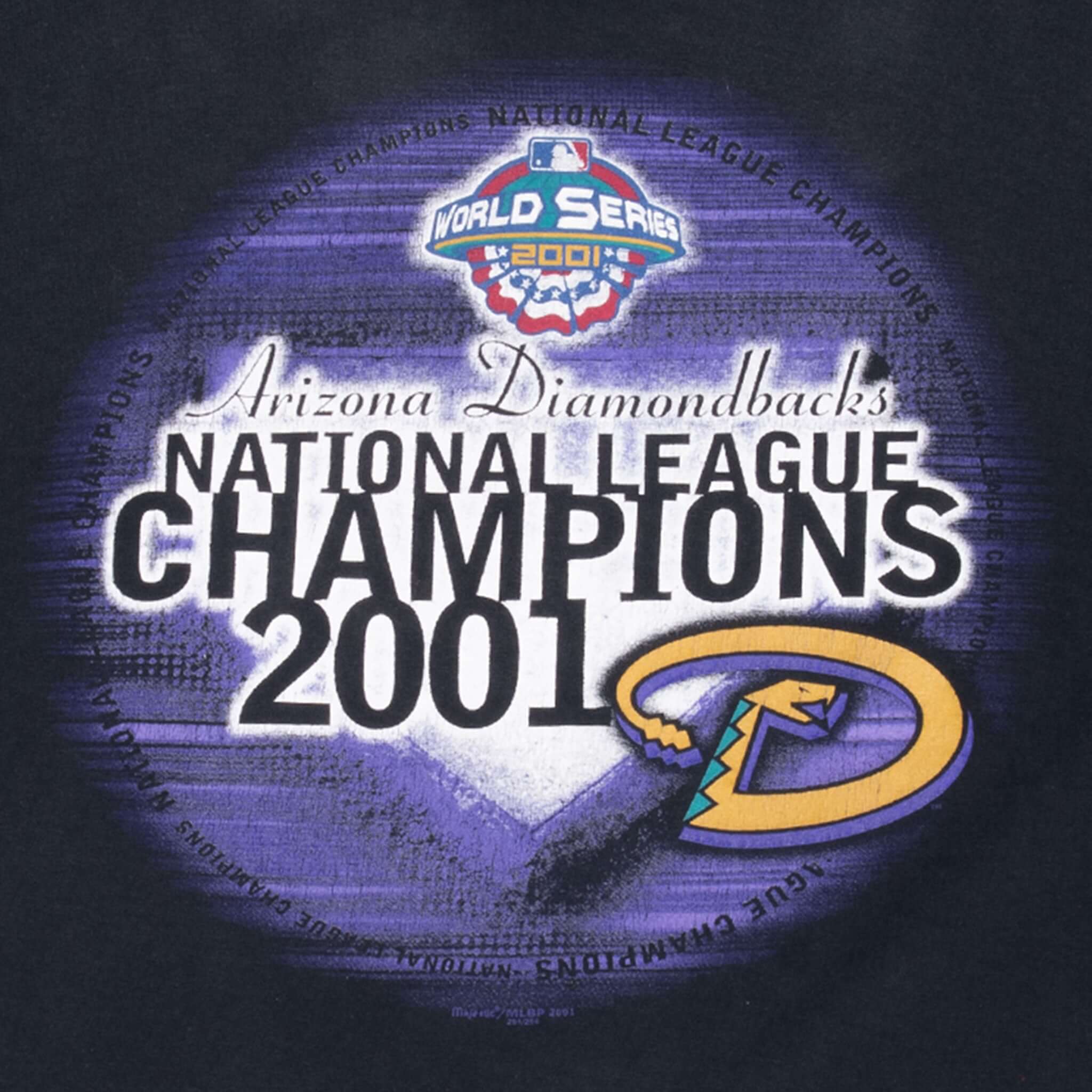 Vintage Mlb Arizona Diamondbacks Champions 2001 Tee Shirt Size XL