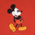 Vintage Disney Mickey Mouse Red Sweatshirt Size Large Made In USA 1980S