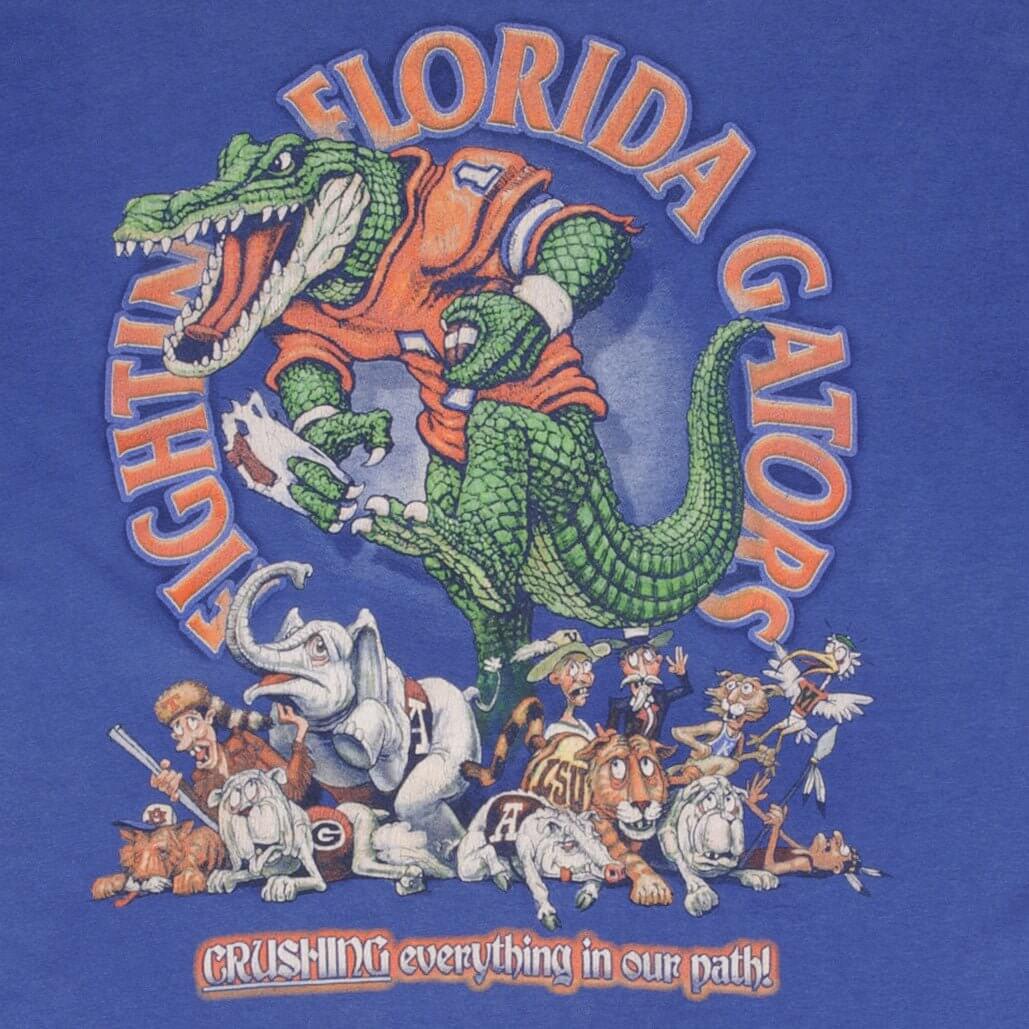 Vintage Ncaa Florida Gators Fighting 1990S Tee Shirt Size Large