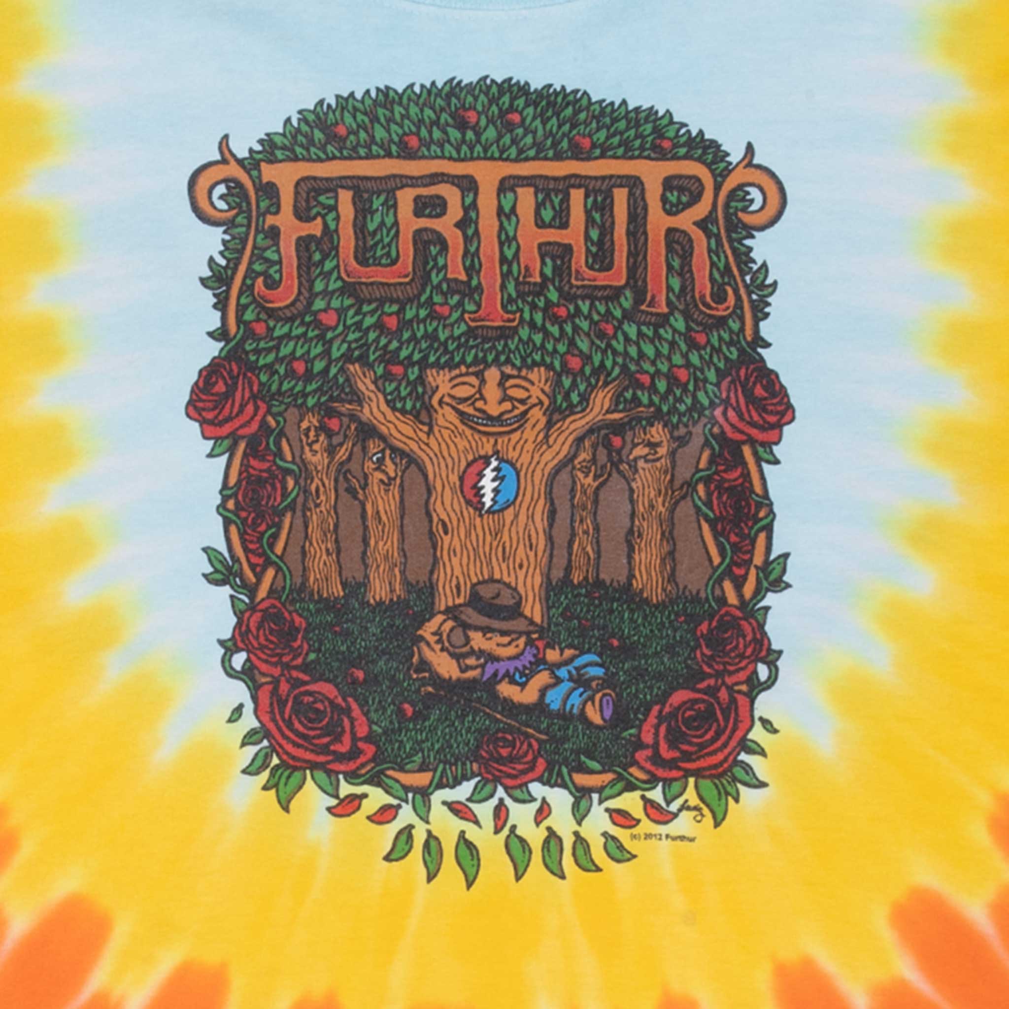 Vintage Tie Dye Further Grateful Dead Tee Shirt 2012 Size 2XL