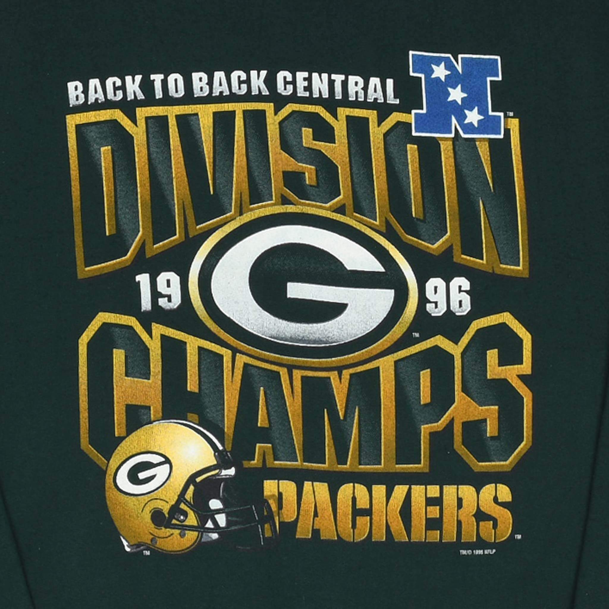 Vintage Nfl Green Bay Packers Nfc Champions 1996 Sweatshirt Size XL Made In Usa