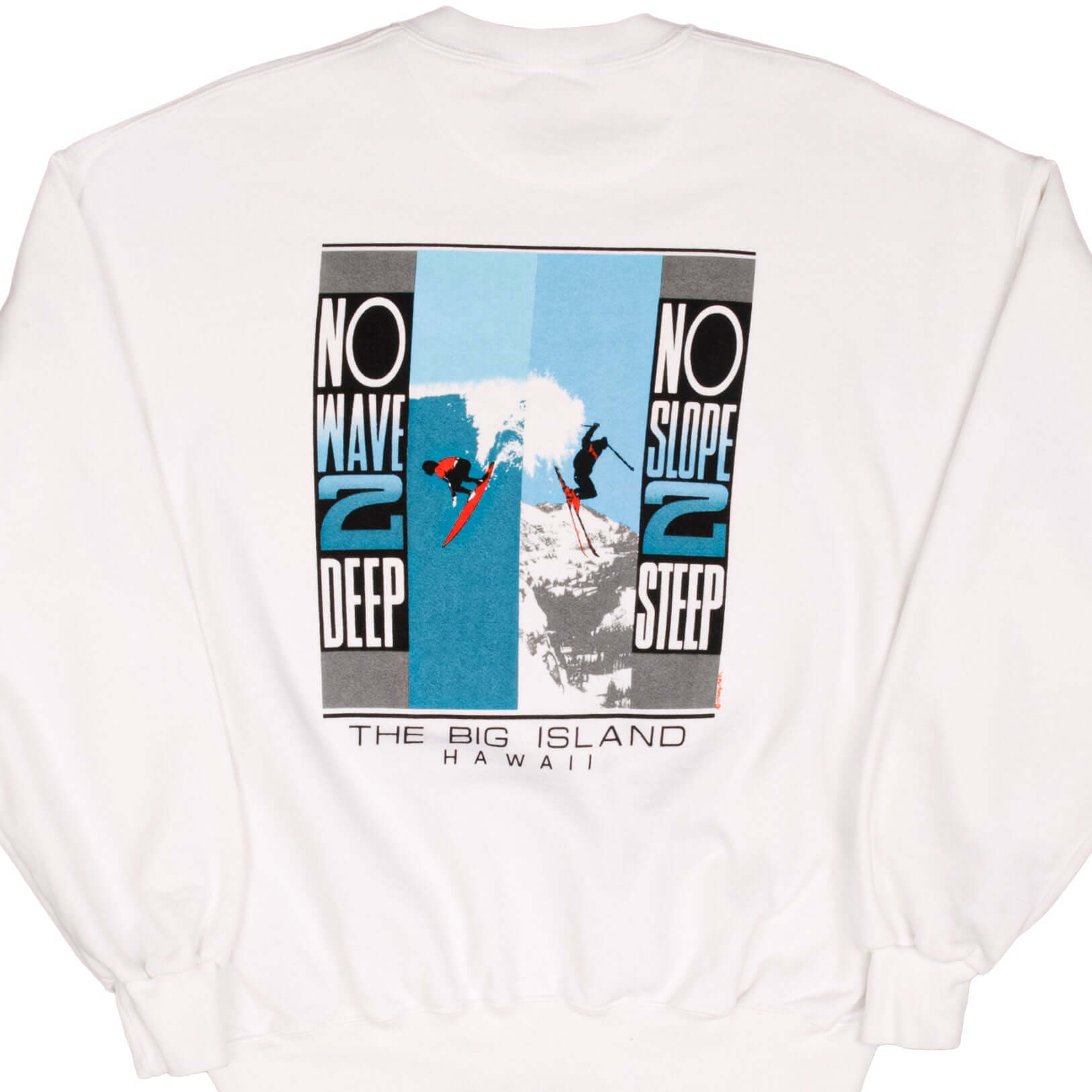 Vintage Crazy Shirt The Big Island Hawaii Ski and Surf Sweatshirt 80s 1980s Size Large Made In USA.