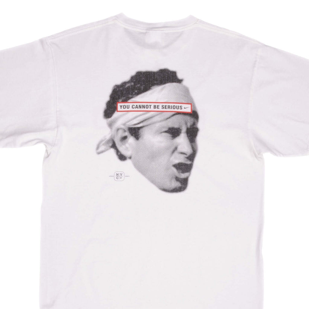Vintage Nike Tennis You Cannot Be Serious John McEnroe Tee Shirt Late 1990S Size Medium