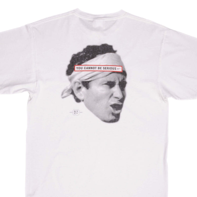 Vintage Nike Tennis You Cannot Be Serious John McEnroe Tee Shirt Late 1990S Size Medium
