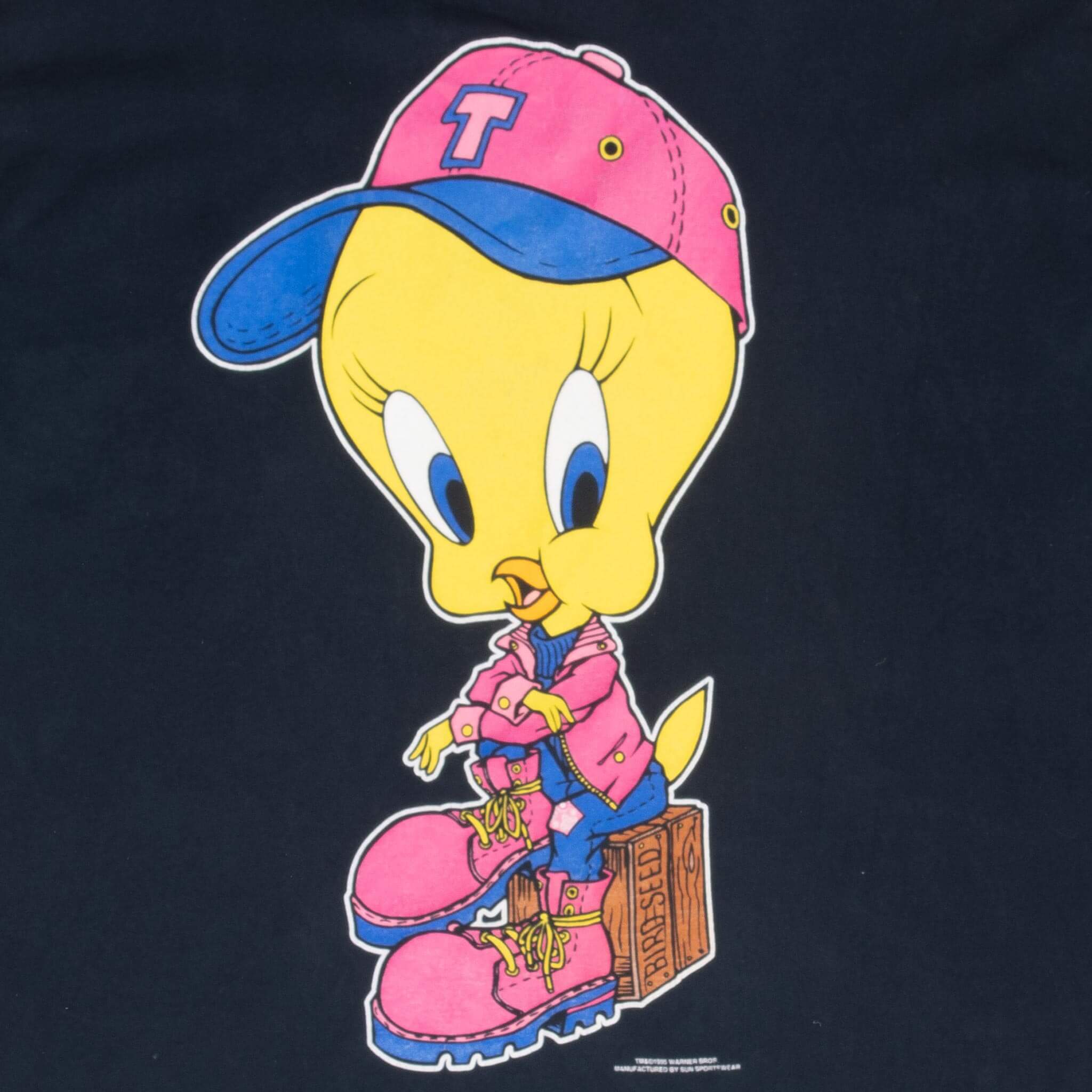 Vintage Looney Tunes Tweety 1995 Tee Shirt Size XL Made In Usa With Single Stitch Sleeves