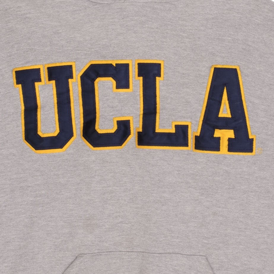 Vintage Ucla Russell Grey Hoodie Sweatshirt 1990S Size XL Made In USA
