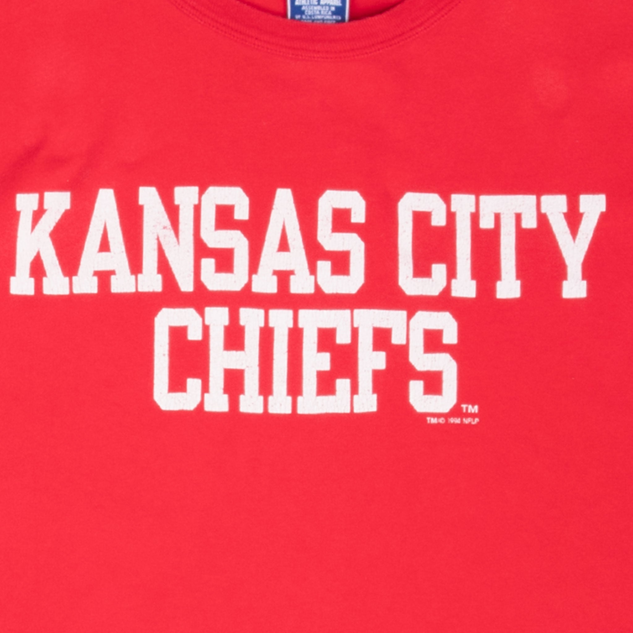 Vintage Nfl Kansas City Chiefs 1994 Champion Tee Shirt Size 2XL Made In Usa