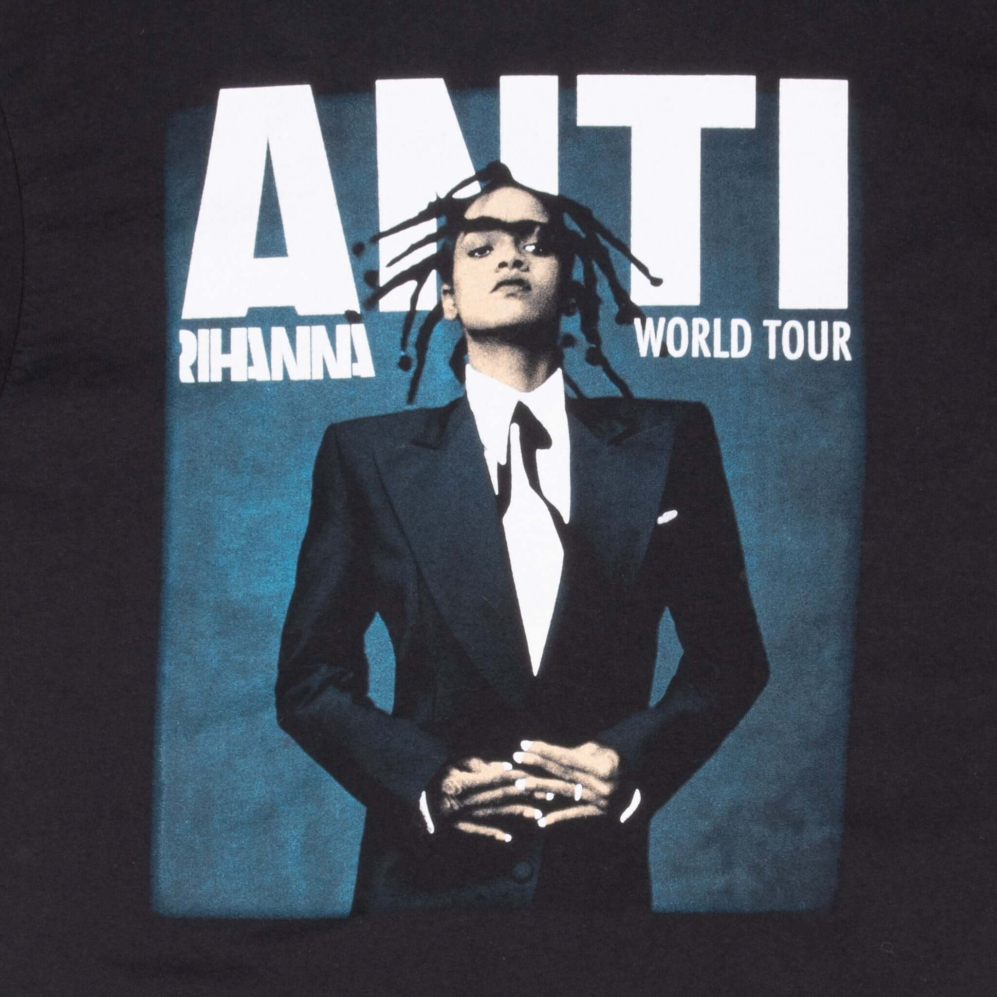 Vintage Rihanna Anti World 2016 Black Tee Shirt Size Large