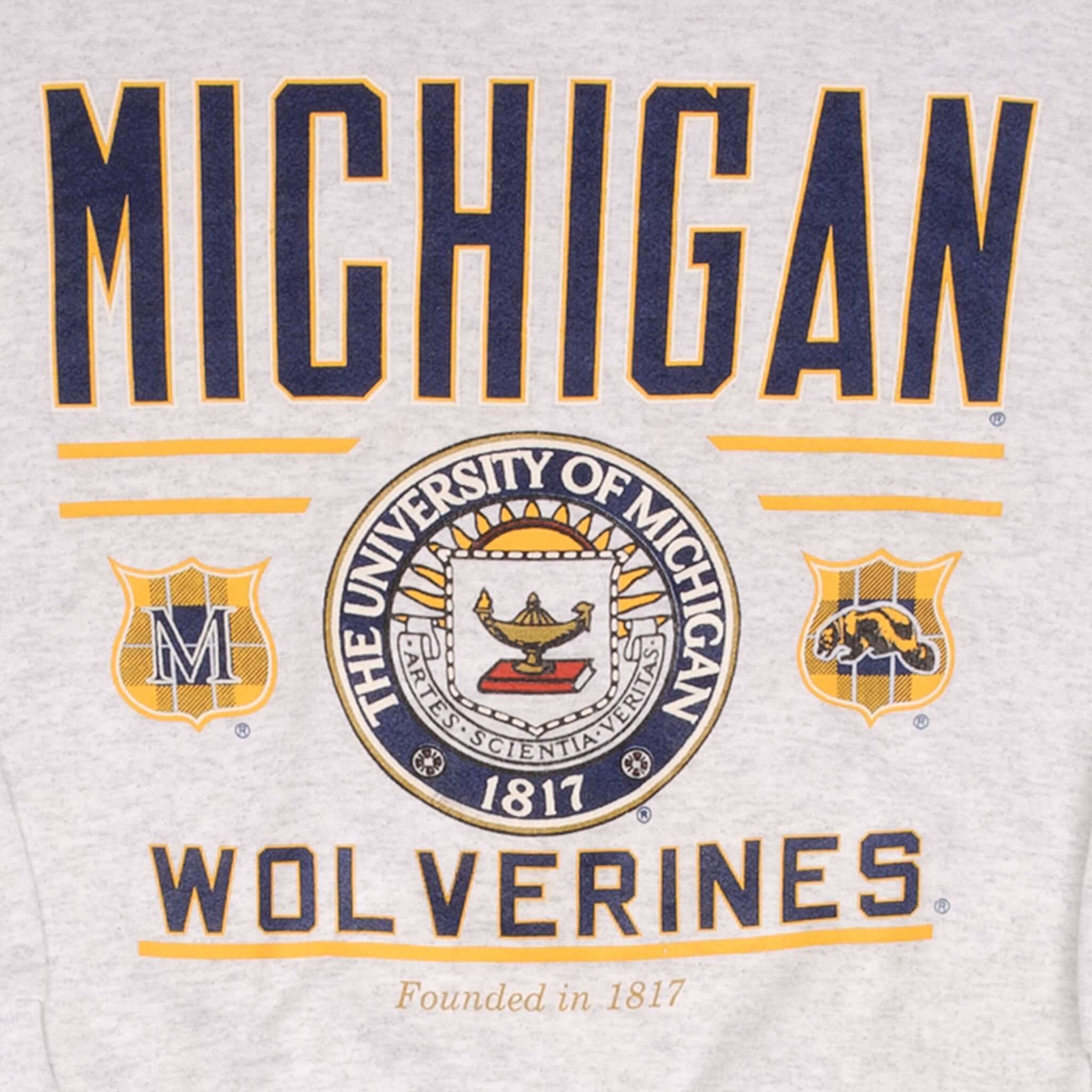 Vintage Ncaa University Of Michigan Wolverines Sweatshirt 1990S Size Medium