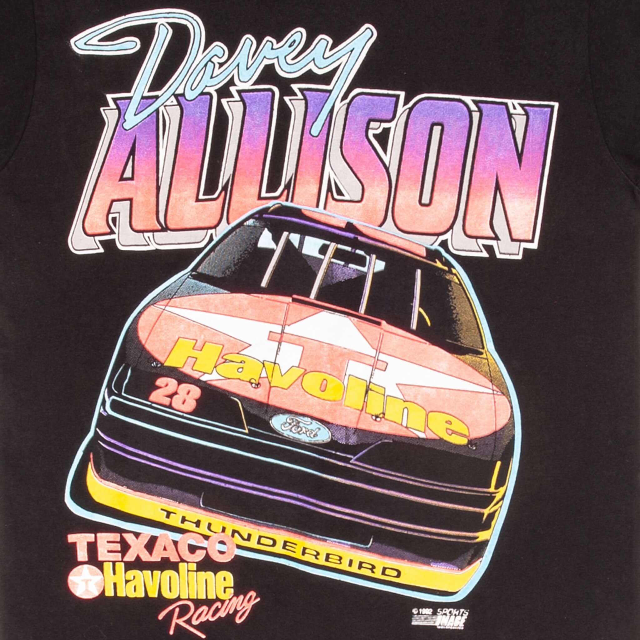 Vintage Nascar Davey Allison Texaco 1992 Tee Shirt Size Medium Made In Usa With Single Stitch Sleeves