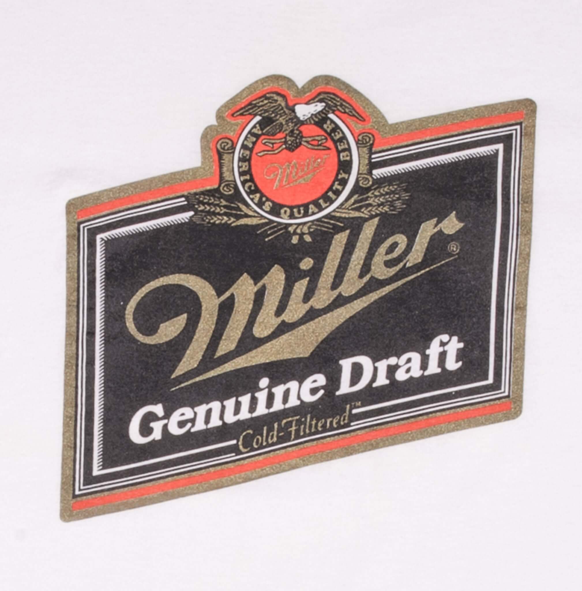 Vintage Miller Genuine Draft Beer Tee Shirt 1990S Size XL