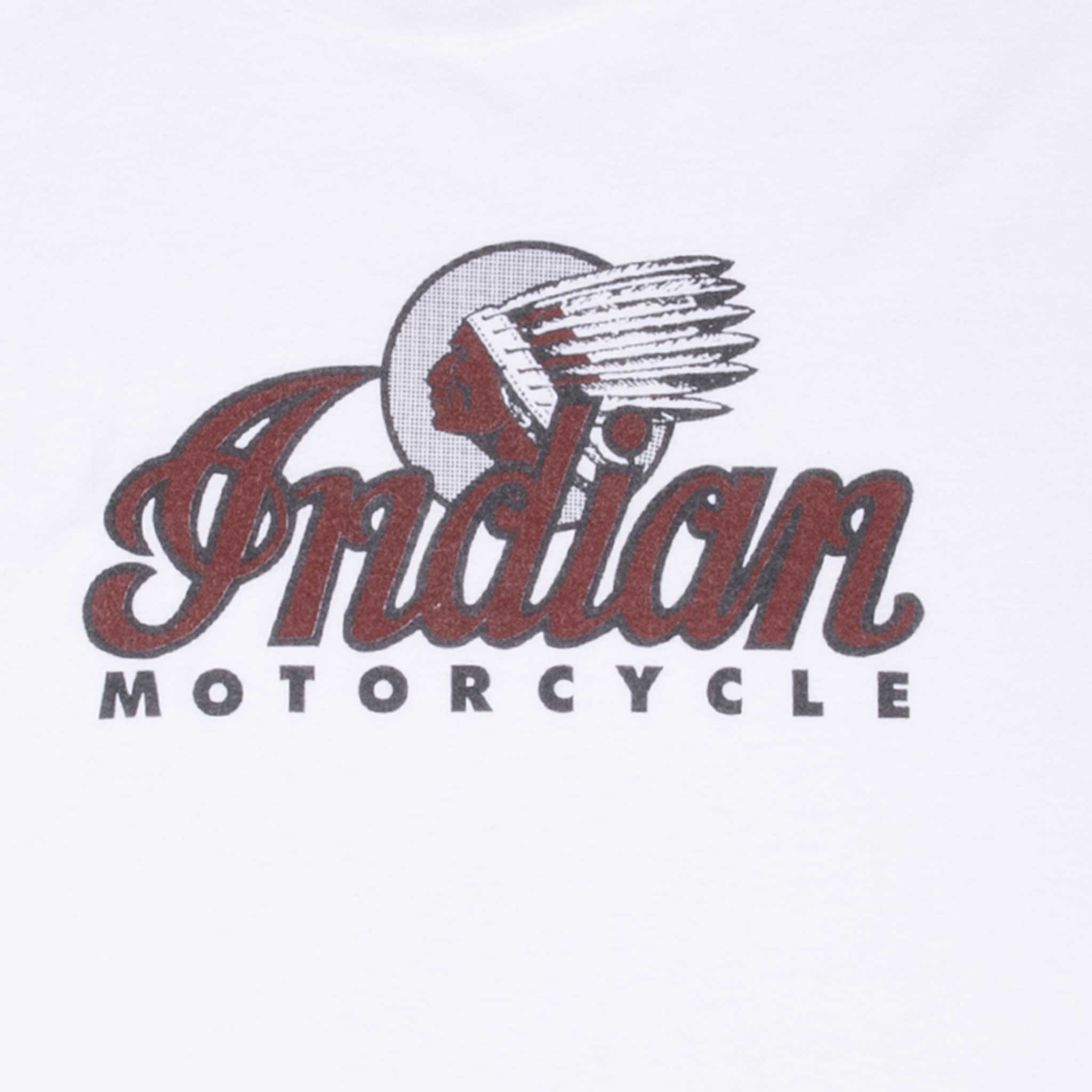 Vintage Indian Motocycle Biker Tee Shirt 1990S Size 2XL With Single Stitch Sleeves