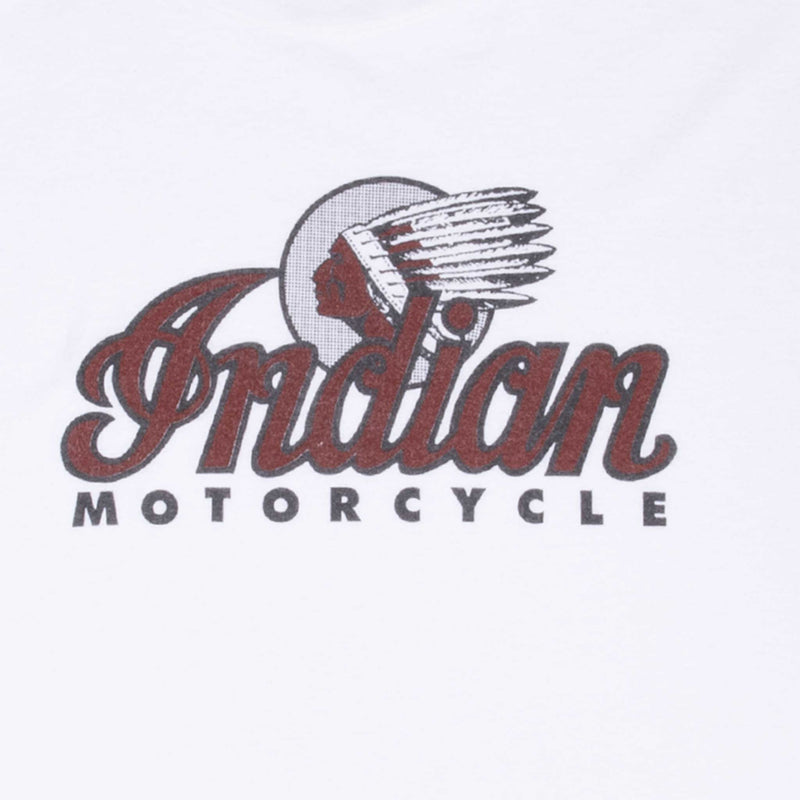 Vintage Indian Motocycle Biker Tee Shirt 1990S Size 2XL With Single Stitch Sleeves