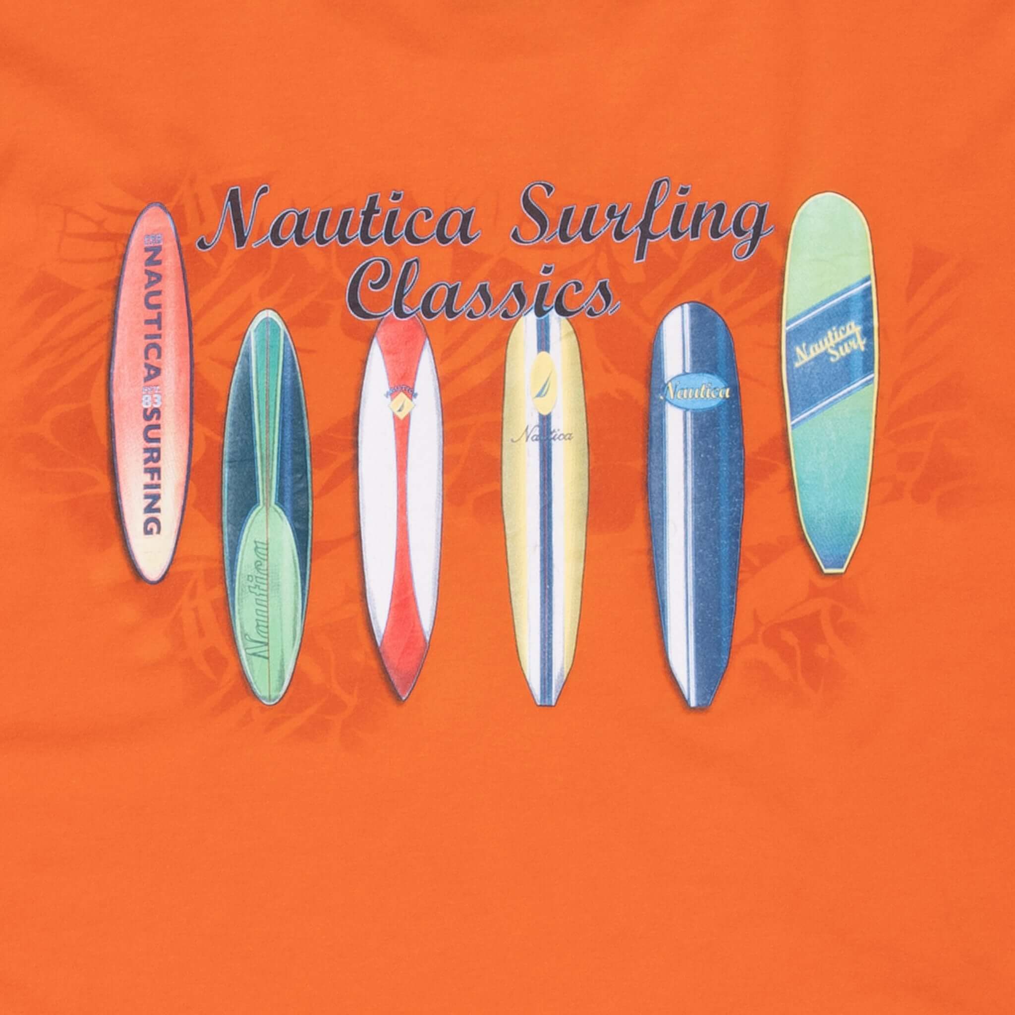 Vintage Nautica Surf Orange Tee Shirt 2000S Size XL