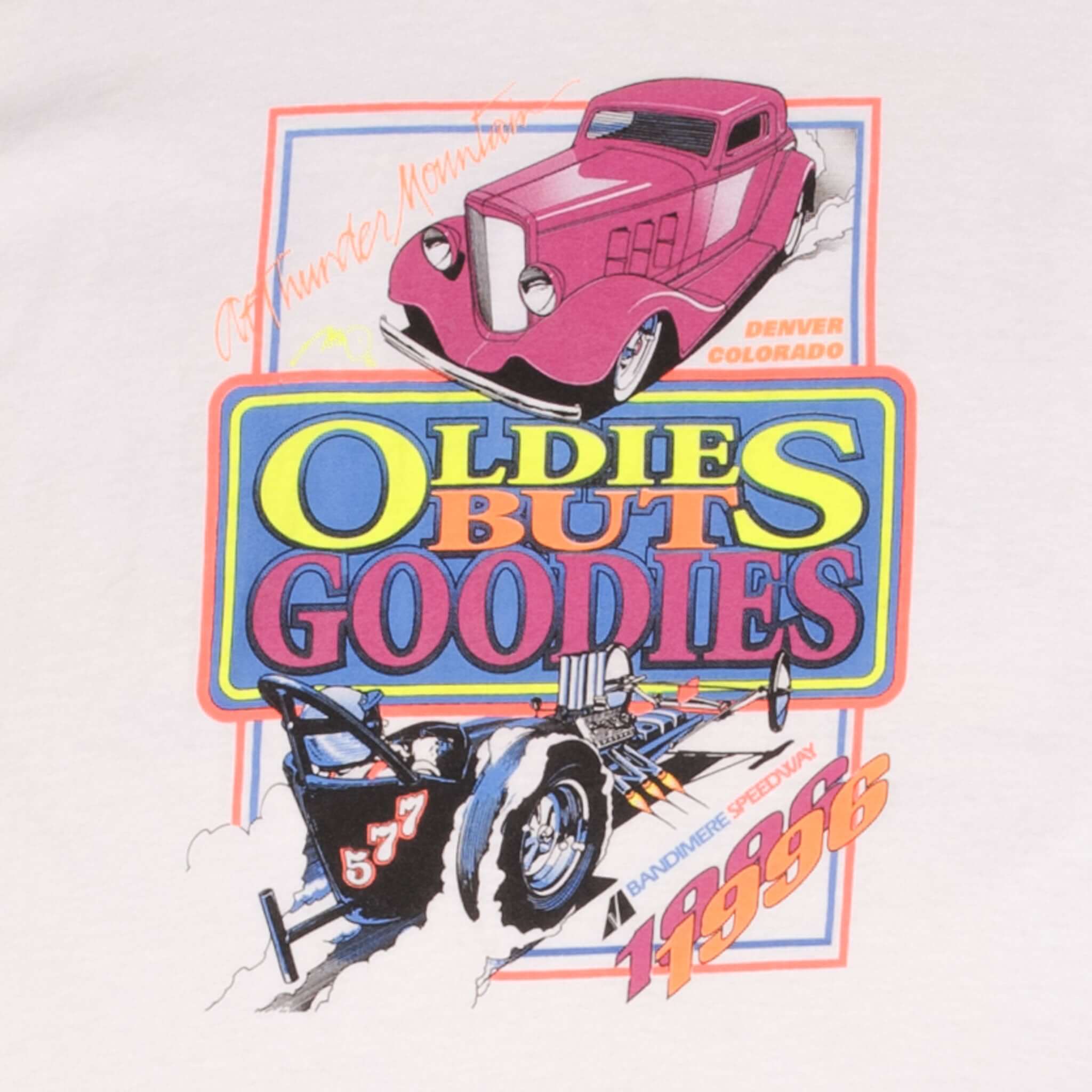 Vintage Oldies But Goodies Car Tee Shirt 1996 Size XL With Single Stitch Sleeves