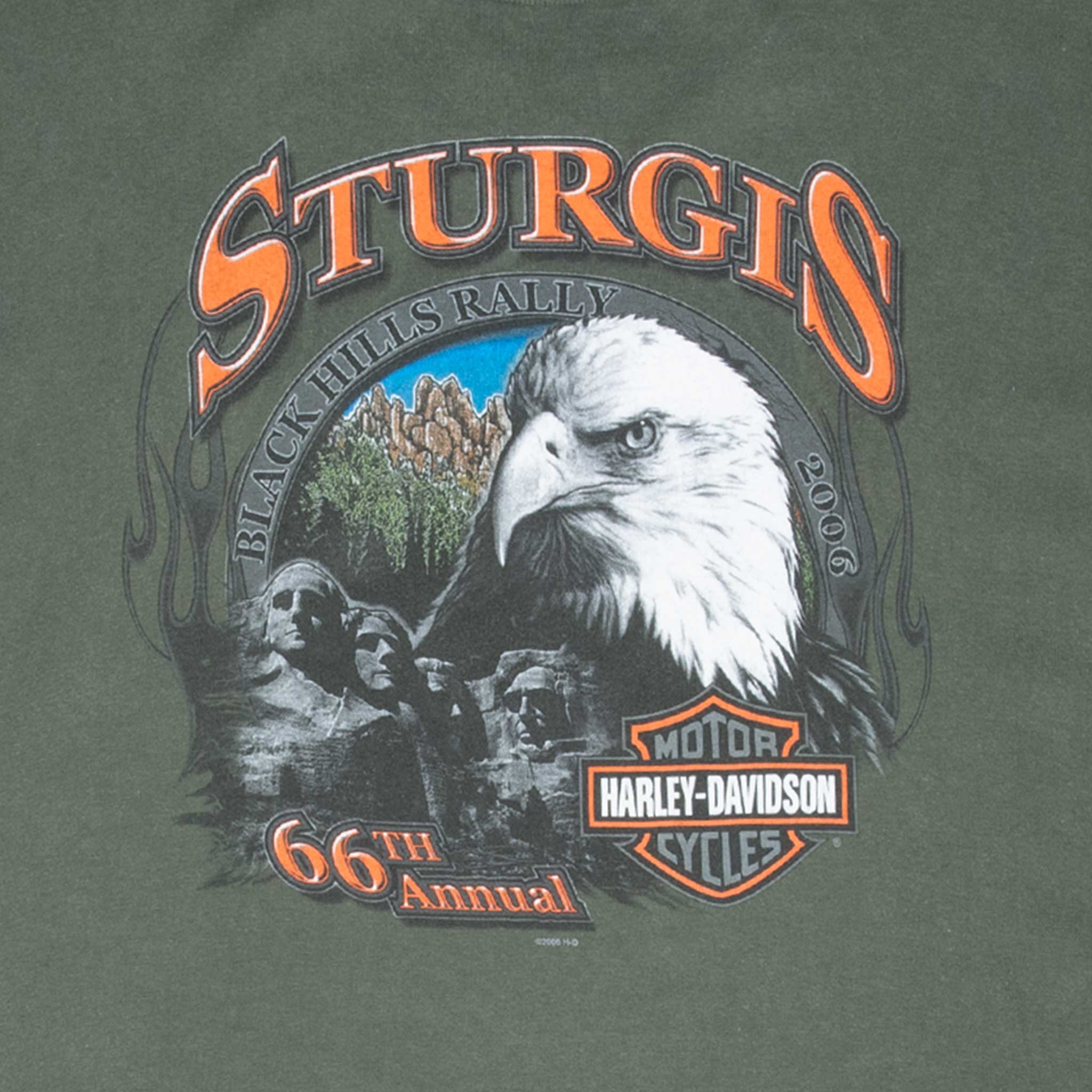 Vintage Harley Davidson Sturgis 66Th Annual Tee Shirt Size 2XL Made In Usa