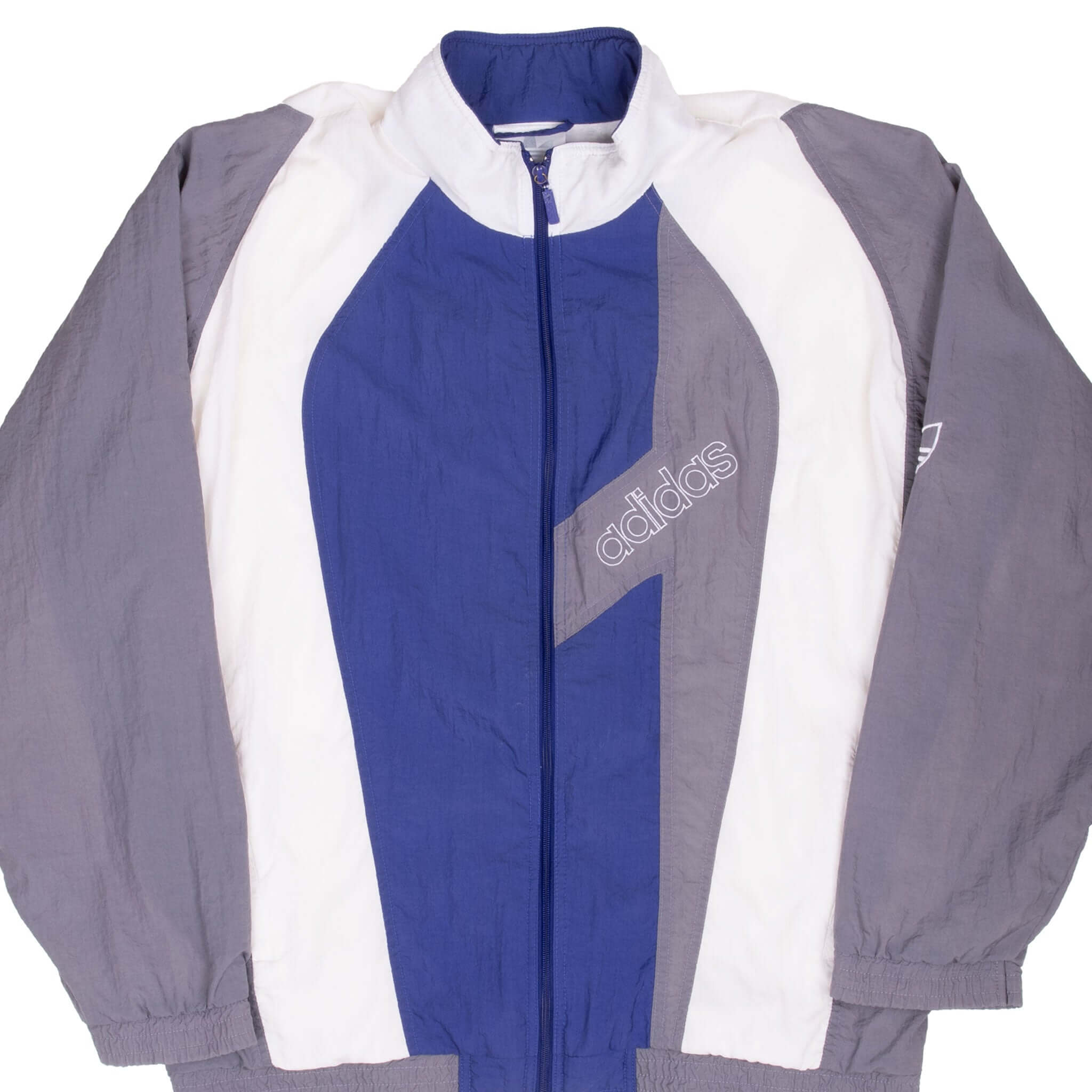 Vintage Adidas Grey Windbreaker Jacket 1990S Size Large