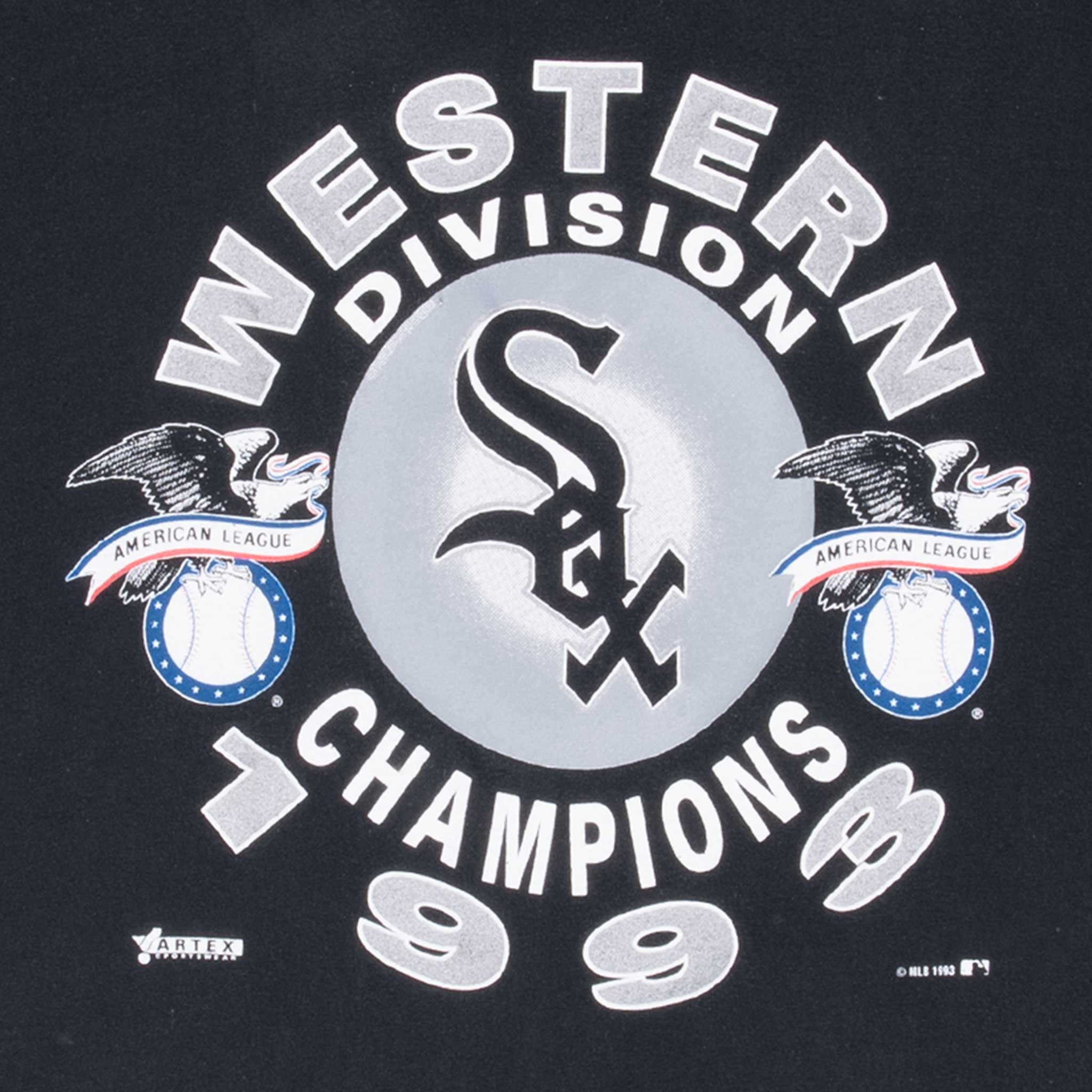 Vintage Mlb Chicago White Sox 1993 Tee Shirt Size XL Made In USA With Single Stitch Sleeves