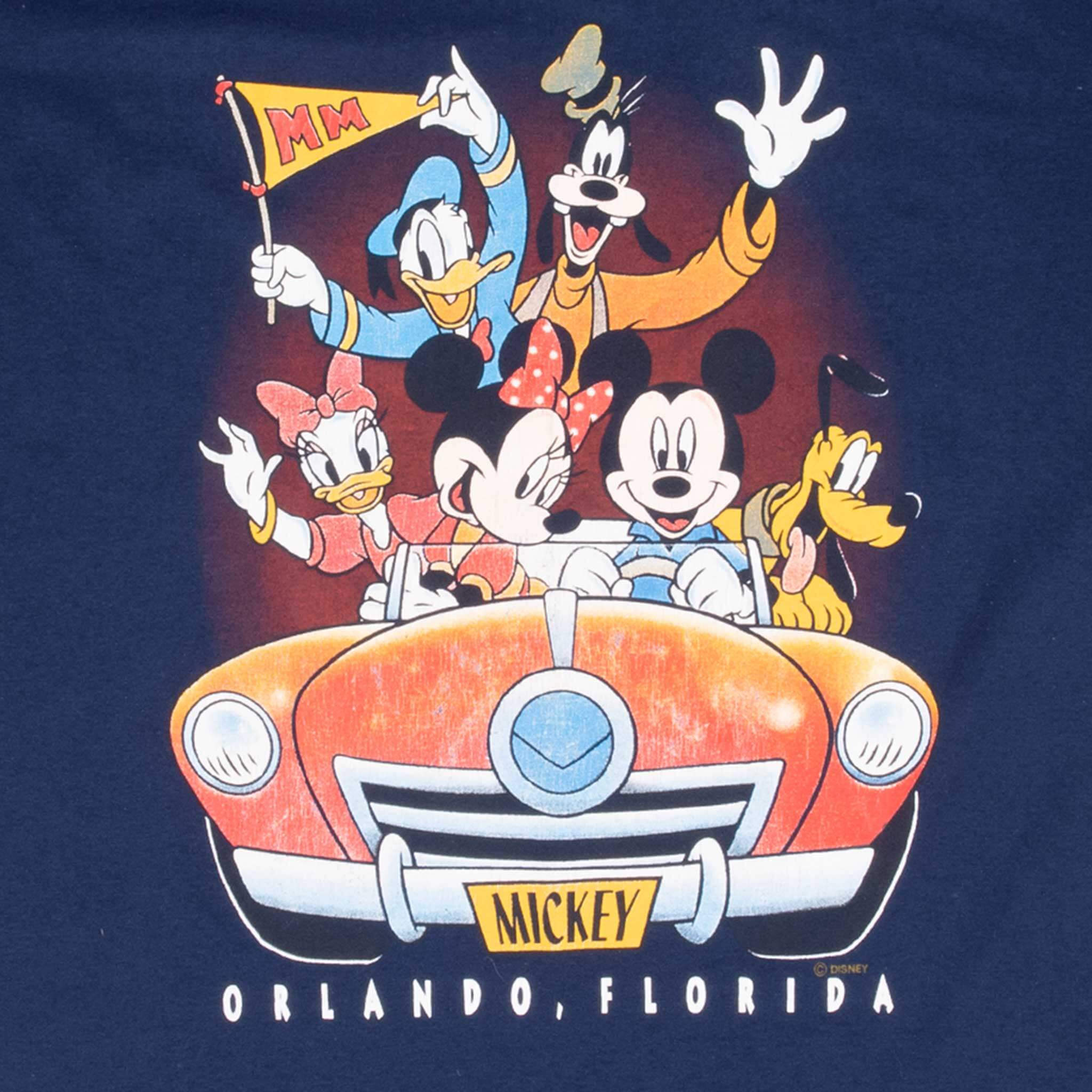Vintage Disney Mickey Mouse Orlando 1990S Tee Shirt Size Large Made In USA