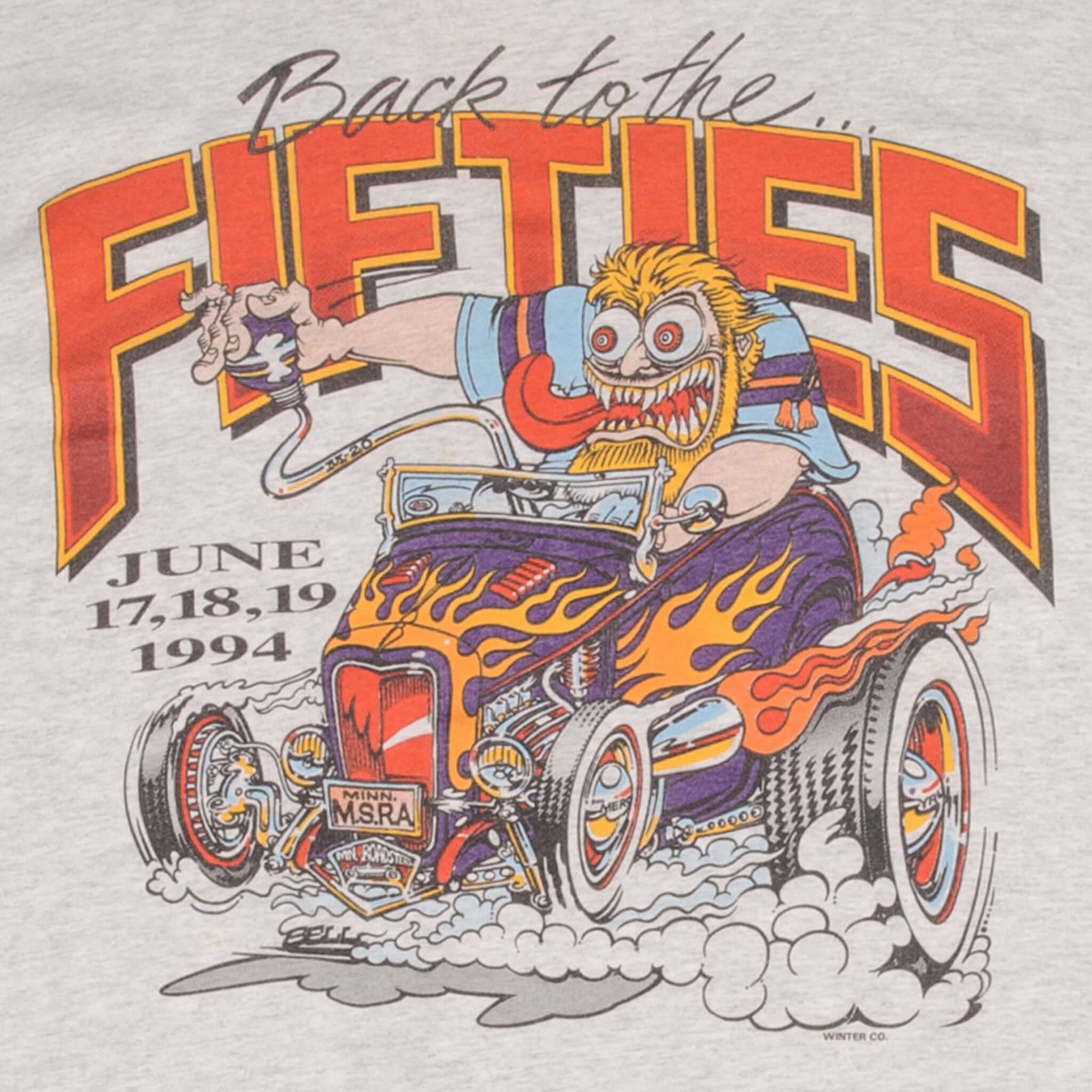 Vintage Racing Roadsters Back The 50S 1994 Tee Shirt Size Medium Made In Usa With Single Stitch Sleeves