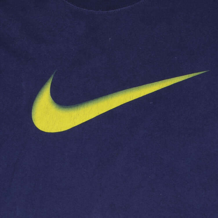 VINTAGE NIKE BIG SWOOSH BLUE TANK TOP TEE SHIRT 1990S SIZE XL MADE IN USA