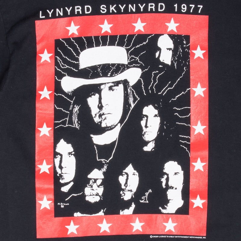 Vintage Lynyrd Skynyrd 1977 Tee Shirt Size Large Made In Usa With Single Stitch Sleeves