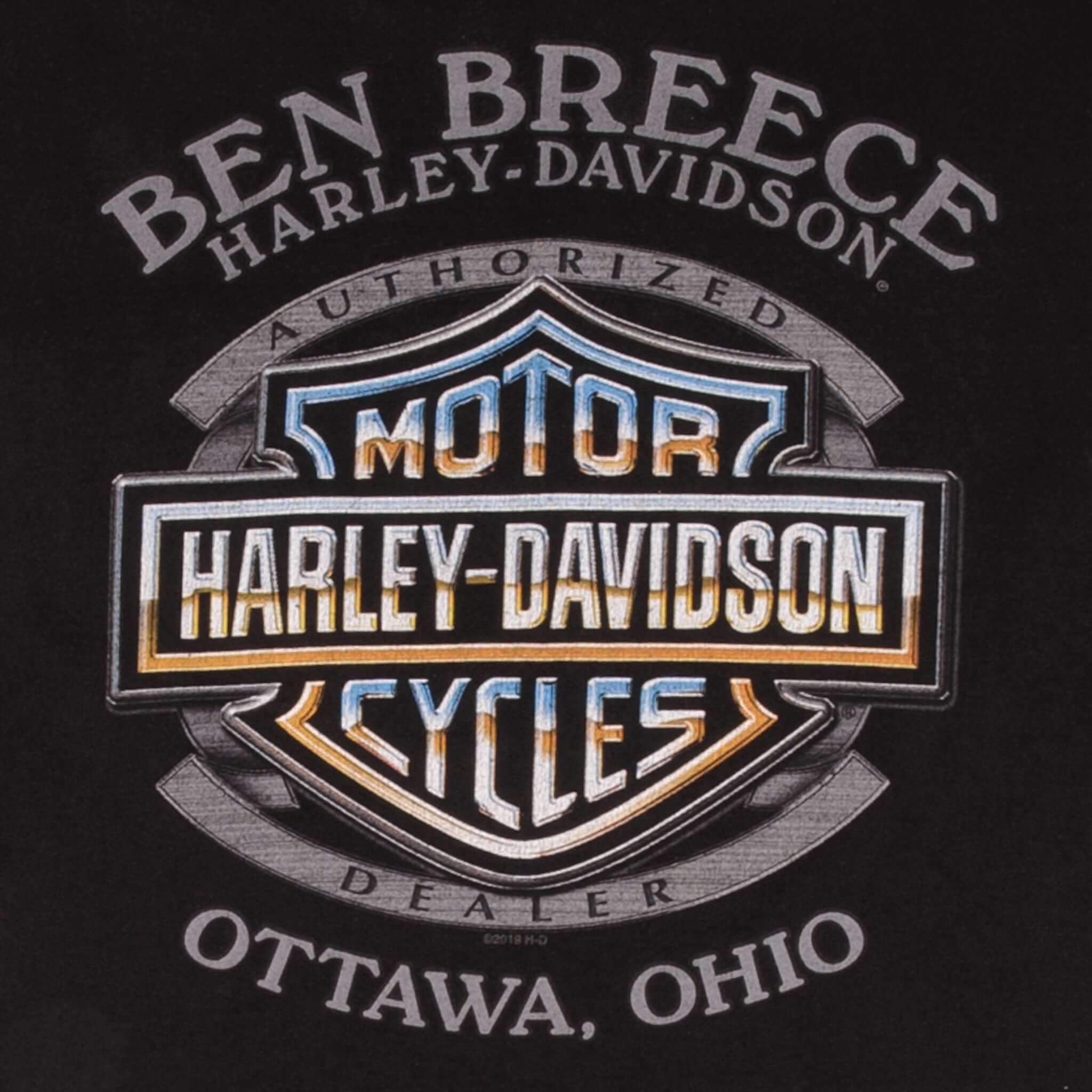 Vintage Harley Davidson Otawa Ohio Pocket Tee Shirt Size Large