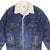 Vintage Levis Sherpa Trucker Denim Jacket Medium Dark Wash 1980s Size 40R Made In USA.  Button #527