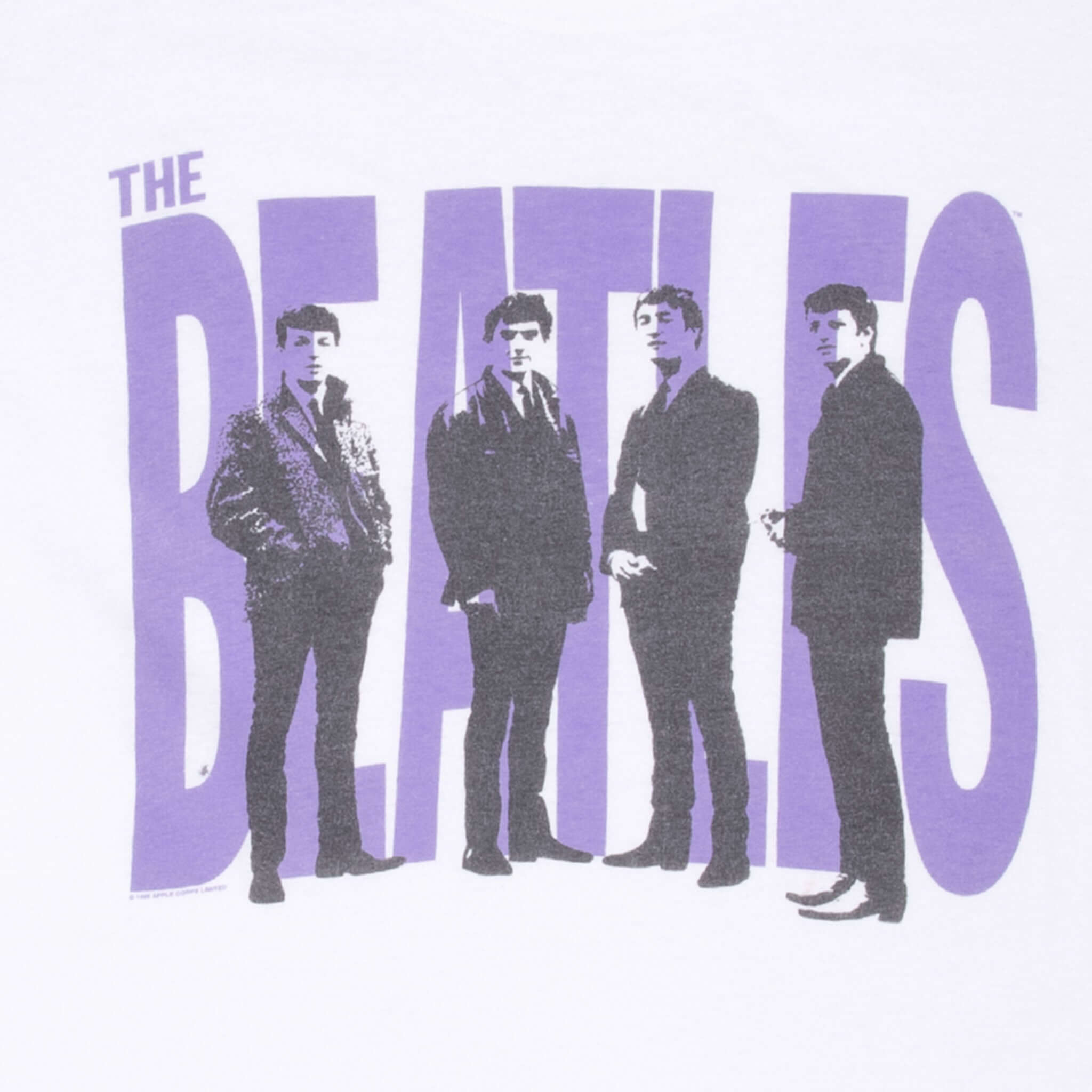 Vintage The Beatles 1995 White Tee Shirt Size XL Made In Usa With Single Stitch Sleeves