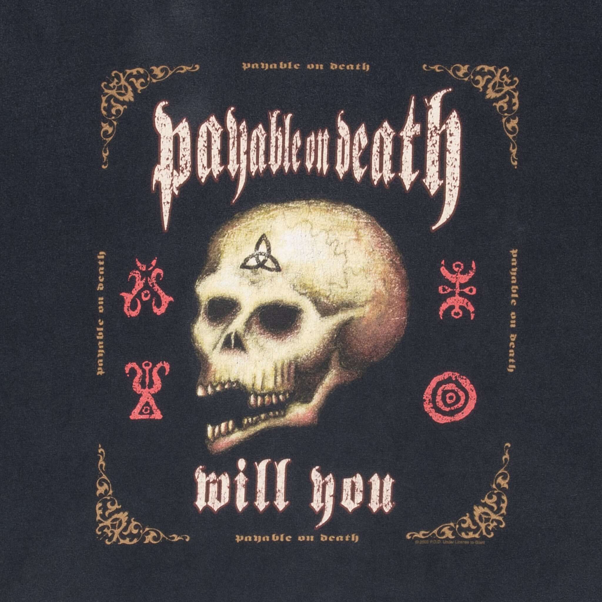 Vintage Payable On Death Pod Will You 2000S Tee Shirt Size XL