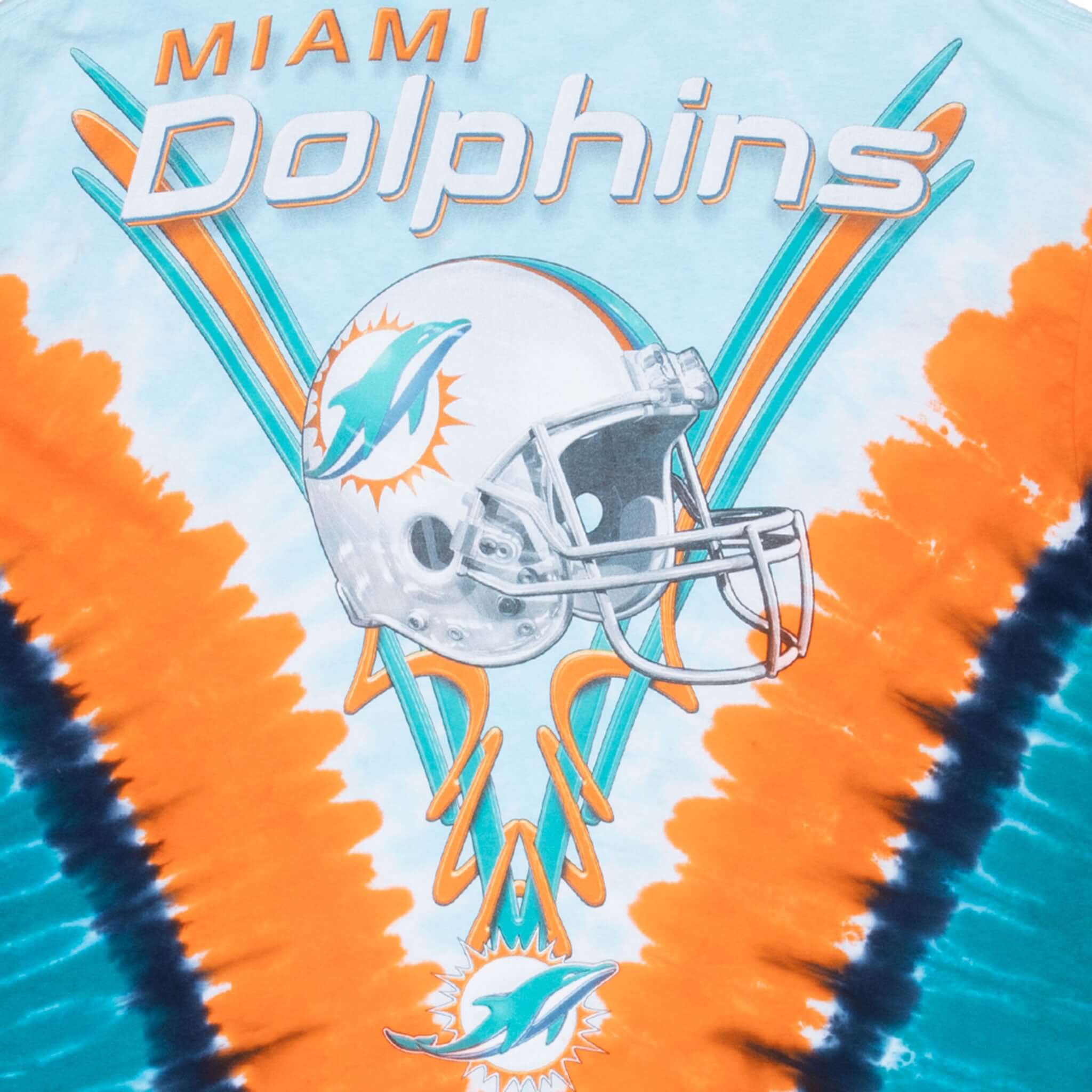 Vintage Nfl Miami Dolphins Tie Dye Tee Shirt Size XL 2000S