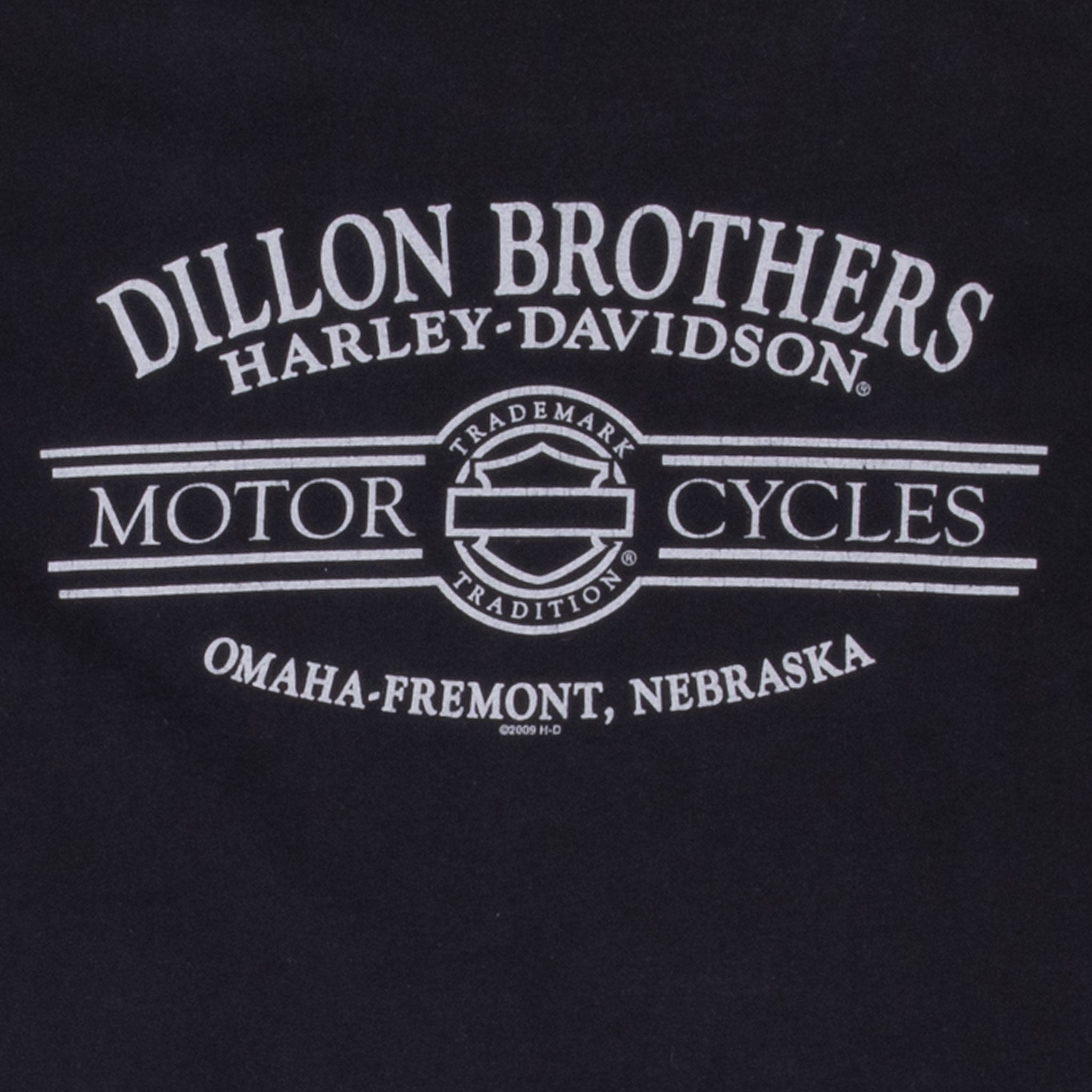 VINTAGE HARLEY DAVIDSON OMAHA-FREEMONT NEBRASKA TEE SHIRT 2009 MEDIUM MADE USA