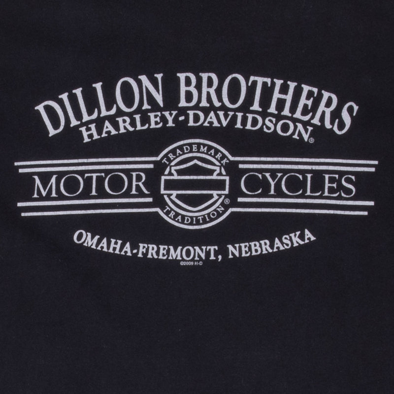 VINTAGE HARLEY DAVIDSON OMAHA-FREEMONT NEBRASKA TEE SHIRT 2009 MEDIUM MADE IN USA