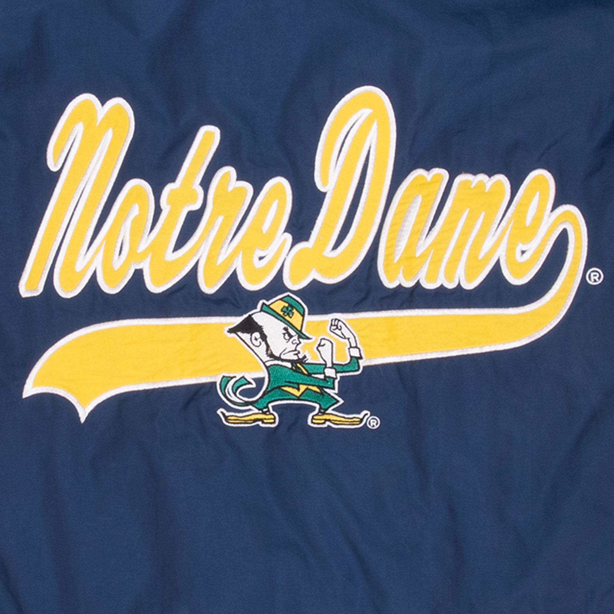 Vintage Ncaa Notre Dame Fighting Irish Pullover Windbreaker Jacket 1990S Size Large