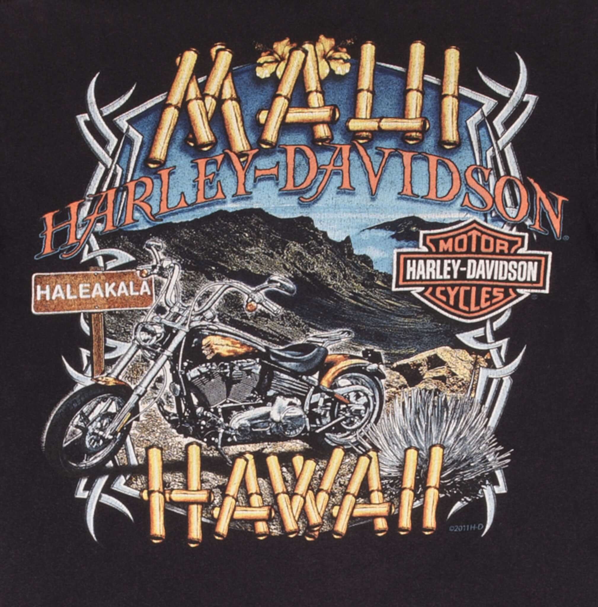 Vintage Harley Davidson Maui Hawaii Tee Shirt Size Medium