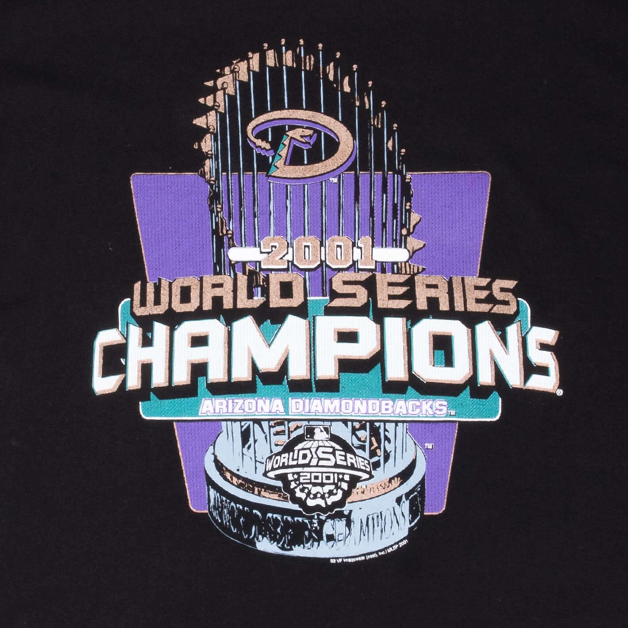 Vintage Mlb Arizona Diamondbacks World Series 2001 Tee Shirt Size XL