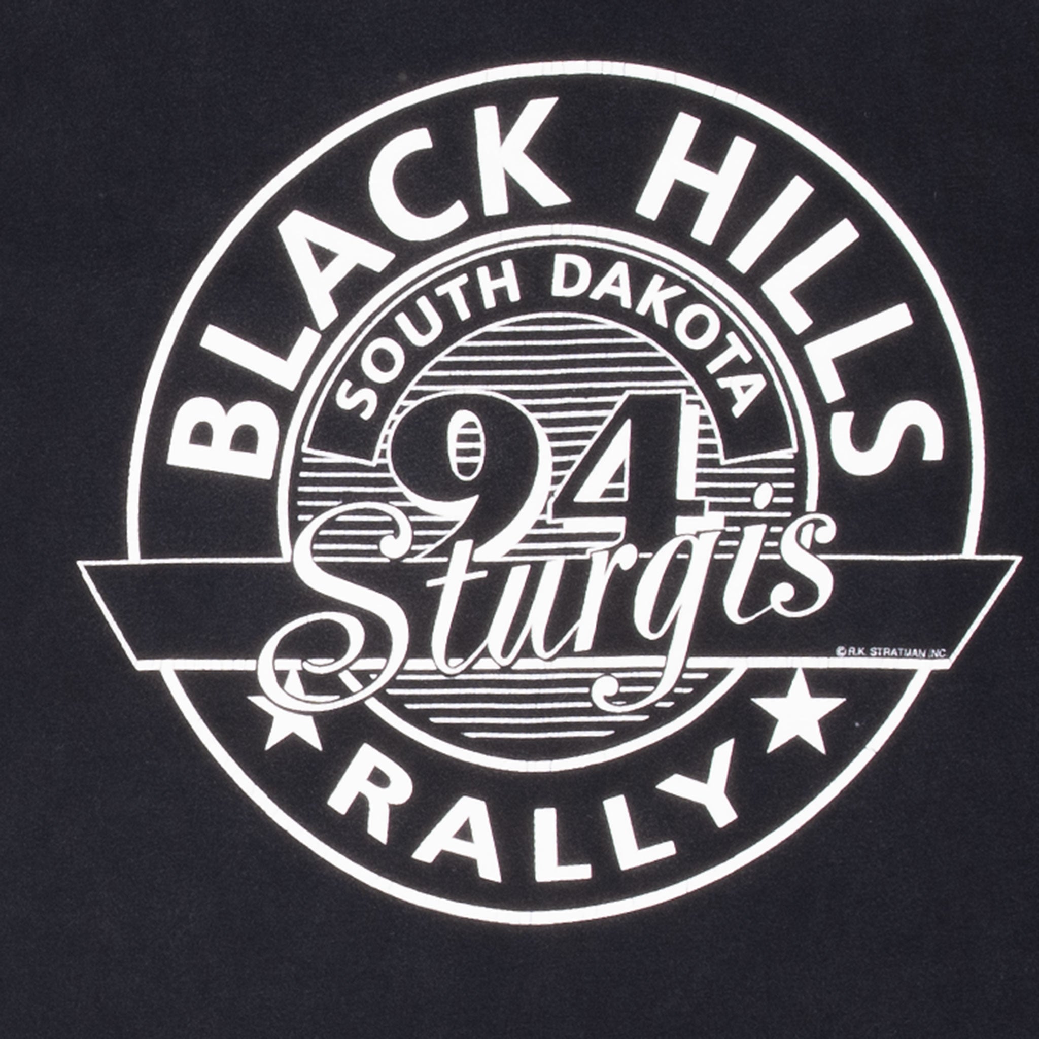 Vintage Harley Davidson Black Hill Rally 1994 South Dakota Tee Shirt With Single Stitch Made In Usa Size Large