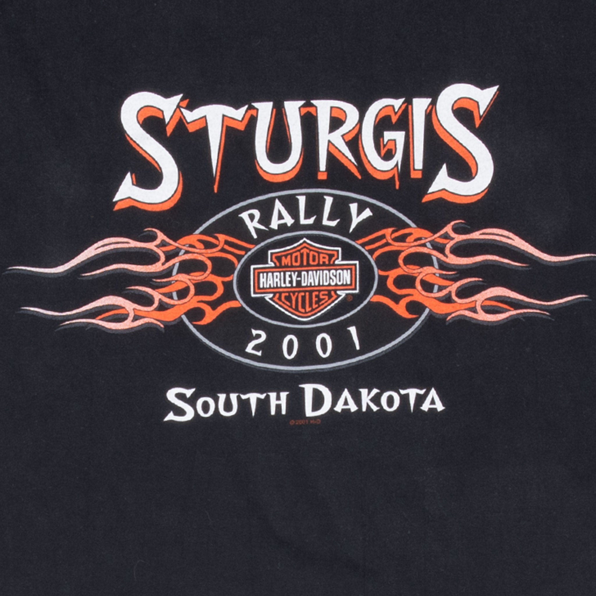 Vintage Harley Davidson I Rode Mine Sturgis South Dakota 2001 Tee Shirt Size XL