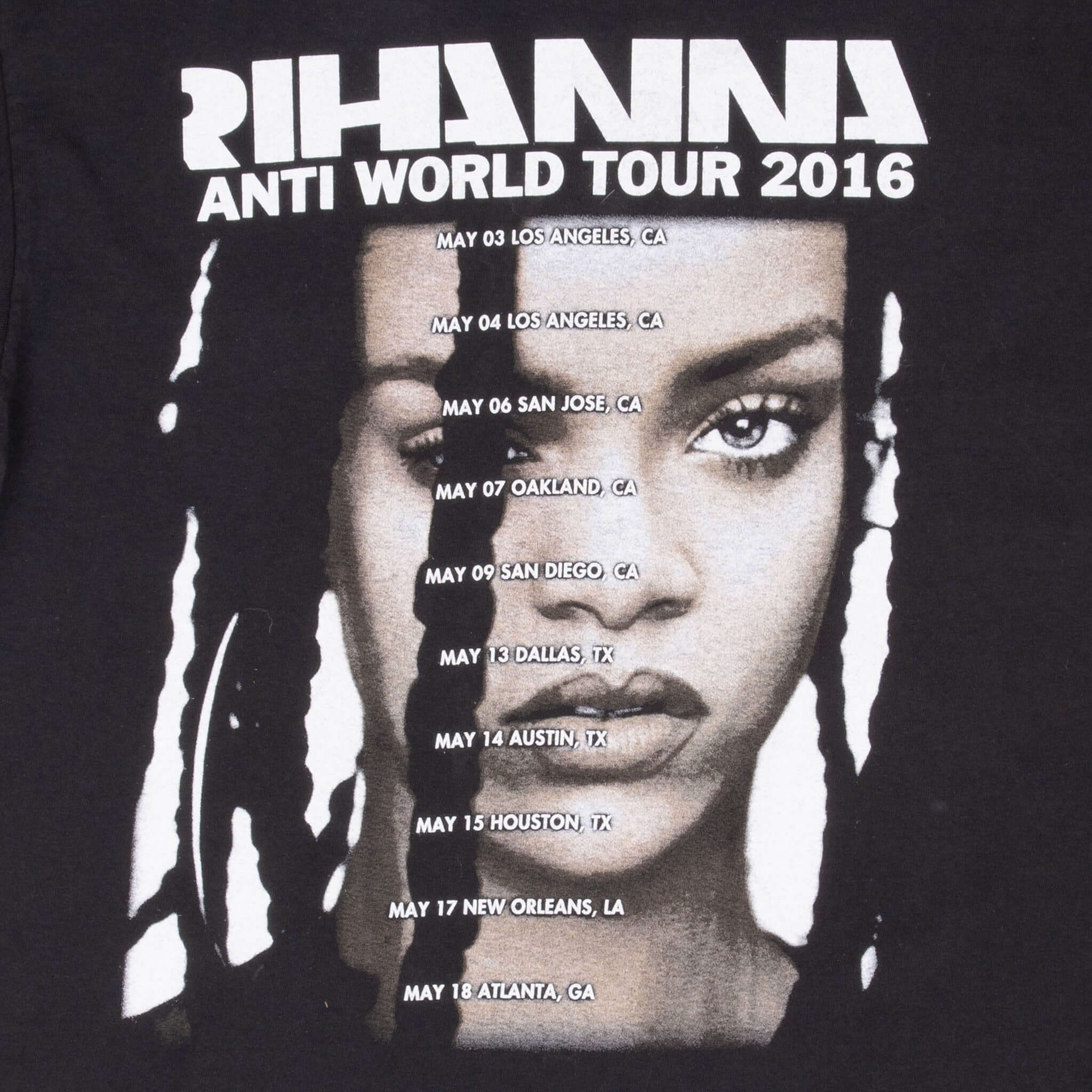 Vintage Rihanna Anti World 2016 Black Tee Shirt Size Large