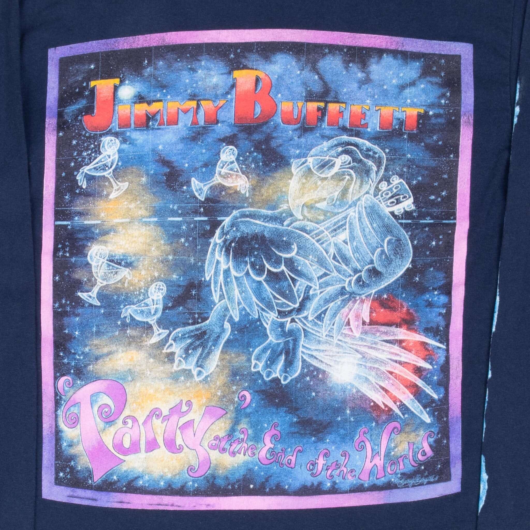 Vintage Jimmy Buffett Party At The End Of The World 2006 Long Sleeve Tee Shirt Size Small