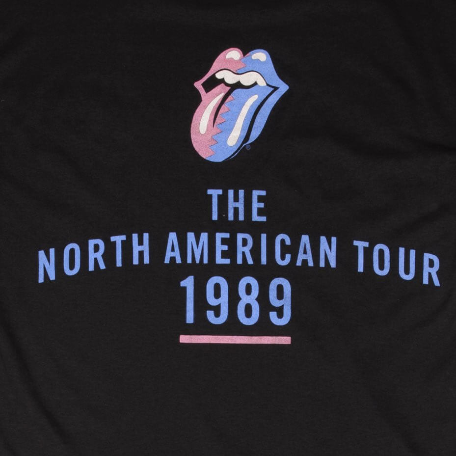 Vintage Rolling Stones The North American Tour Brockum Tee Shirt 1989 Size Small Made in USA With Single Stitch Sleeves