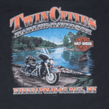 Vintage Harley Davidson Pirate Twin Cities Tee Shirt Size XL